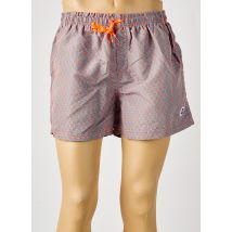 LAGON BLEU - Short de bain orange en polyester - Homme - Taille L - Modz