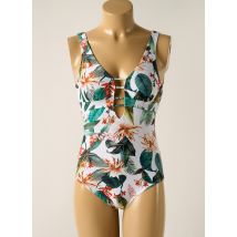 LAGON BLEU - Maillot de bain 1 pièce blanc en polyamide - Femme - Taille 36 - Modz