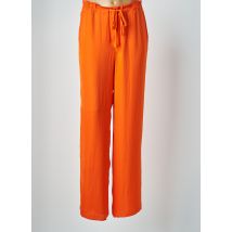 VAN-DOS - Pantalon droit orange en polyester - Femme - Taille 38 - Modz
