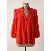 IDANO - Chemisier rouge en soie - Femme - Taille 38 - Modz