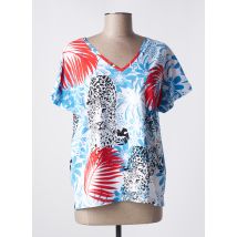 LEO & UGO - T-shirt bleu en coton - Femme - Taille 44 - Modz