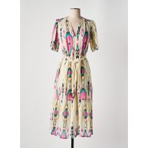 MKT STUDIO - Robe mi-longue beige en coton - Femme - Taille 40 - Modz
