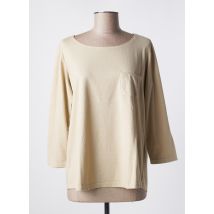 ANNA SERAVALLI - T-shirt beige en coton - Femme - Taille 40 - Modz