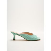 ANNA VIRGILI - Mules/Sabots vert en cuir - Femme - Taille 37 - Modz