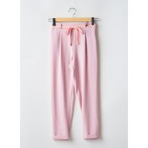 PLEASE - Pantalon droit rose en polyester - Femme - Taille 34 - Modz