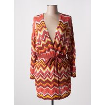 AN' GE - Gilet manches longues orange en acrylique - Femme - Taille TU - Modz