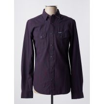 WRANGLER - Chemise manches longues violet en coton - Homme - Taille S - Modz