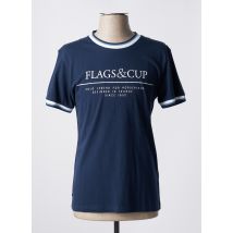 FLAGS & CUP - T-shirt bleu en coton - Homme - Taille S - Modz