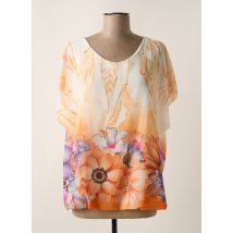COULEURS DU TEMPS - Blouse orange en polyester - Femme - Taille 42 - Modz