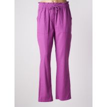 C'EST BEAU LA VIE - Pantalon droit violet en coton - Femme - Taille 36 - Modz