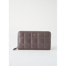 ANNA VIRGILI - Portefeuille gris en cuir - Femme - Taille TU - Modz