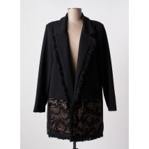 SOPHIA CURVY - Manteau long noir en viscose - Femme - Taille 42 - Modz