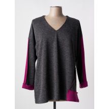 FRANCK ANNA - Pull gris en polyester - Femme - Taille 44 - Modz