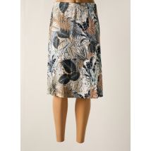 SAINT CHARLES - Jupe mi-longue bleu en viscose - Femme - Taille 54 - Modz