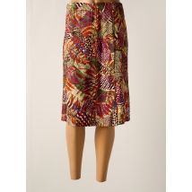 SAINT CHARLES - Jupe mi-longue orange en viscose - Femme - Taille 42 - Modz