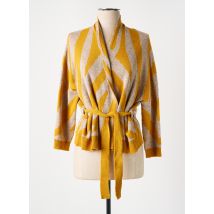 TINSELS - Gilet manches longues jaune en acrylique - Femme - Taille 42 - Modz