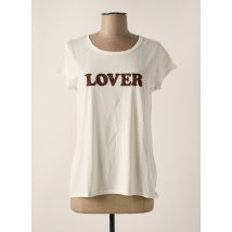 SET - T-shirt beige en coton - Femme - Taille 38 - Modz