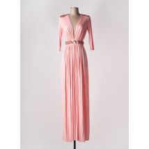 ELISABETTA FRANCHI - Robe longue rose en cuppro - Femme - Taille 38 - Modz