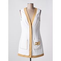 ELISABETTA FRANCHI - Robe courte blanc en viscose - Femme - Taille 40 - Modz