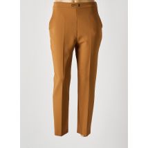 ELISABETTA FRANCHI - Pantalon chino marron en polyester - Femme - Taille 40 - Modz