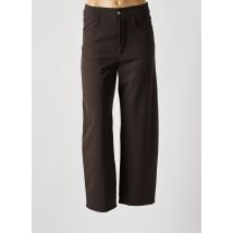 ATTIC AND BARN - Pantalon droit marron en polyester - Femme - Taille 40 - Modz