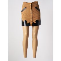 VALENTINE GAUTHIER - Jupe courte beige en cuir de chèvre - Femme - Taille 34 - Modz