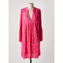 CHICOSOLEIL - Robe mi-longue rose en viscose - Femme - Taille 34 - Modz