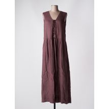 MOMONI - Robe longue violet en lin - Femme - Taille 38 - Modz