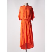 8PM - Robe longue orange en acetate - Femme - Taille 36 - Modz