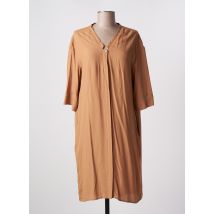 POMANDERE - Robe mi-longue beige en viscose - Femme - Taille 34 - Modz