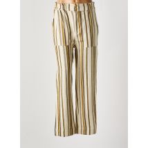 LOUIZON - Pantalon droit beige en coton - Femme - Taille 38 - Modz
