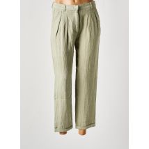 MES DEMOISELLES...PARIS - Pantalon 7/8 vert en lin - Femme - Taille 40 - Modz