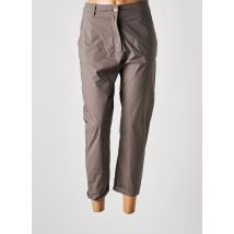 MOMONI - Pantalon 7/8 gris en coton - Femme - Taille 38 - Modz