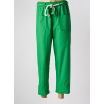 SWILDENS - Pantalon 7/8 vert en coton - Femme - Taille 36 - Modz