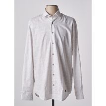 HECHTER STUDIO - Chemise manches longues beige en coton - Homme - Taille M - Modz
