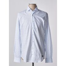 HECHTER STUDIO - Chemise manches longues bleu en coton - Homme - Taille S - Modz