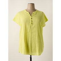 CISO - Tunique manches courtes jaune en coton - Femme - Taille 52 - Modz