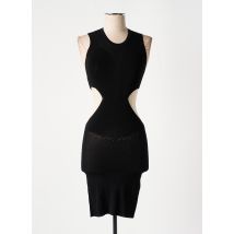 ROTATE - Robe mi-longue noir en viscose - Femme - Taille 38 - Modz