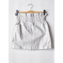 8PM - Jupe courte argent en coton - Femme - Taille 34 - Modz