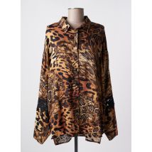 LES BLONDINETTES - Tunique manches longues marron en viscose - Femme - Taille 40 - Modz