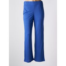 SCORZZO - Pantalon droit bleu en viscose - Femme - Taille 38 - Modz
