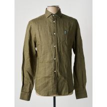 VICOMTE ARTHUR - Chemise manches longues vert en lin - Homme - Taille S - Modz