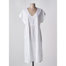ÉTYMOLOGIE - Robe mi-longue blanc en coton - Femme - Taille 40 - Modz