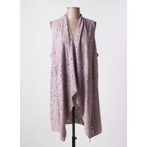TREASURES DESIGN - Gilet sans manche violet en cuir - Femme - Taille TU - Modz