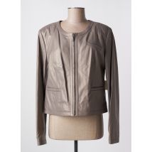 JACQUES LOOCI - Veste en cuir gris en cuir d'agneau - Femme - Taille 44 - Modz