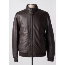 MILESTONE - Blouson marron en cuir - Homme - Taille 4XL - Modz
