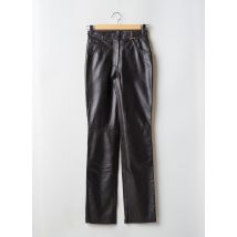 LA CANADIENNE - Pantalon slim marron en cuir - Femme - Taille 34 - Modz