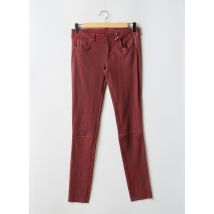 DÉJÀ VU - Pantalon slim rouge en cuir - Femme - Taille 42 - Modz