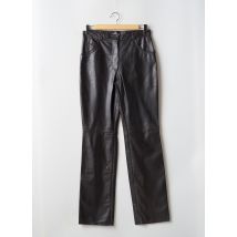 LA CANADIENNE - Pantalon droit marron en cuir - Femme - Taille 42 - Modz
