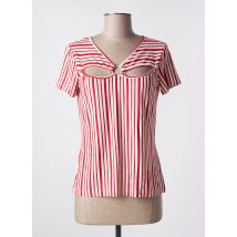 ELEONORA AMADEI - T-shirt rouge en viscose - Femme - Taille 40 - Modz
